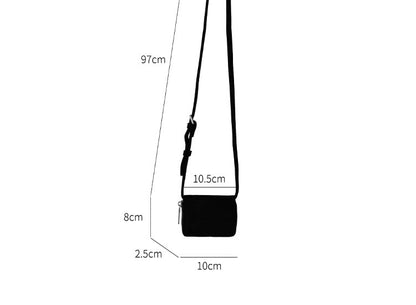 Plain Faux Suede Crossbody Bag