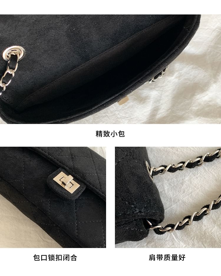 Chain Strap Quilted Flap Crossbody Bag