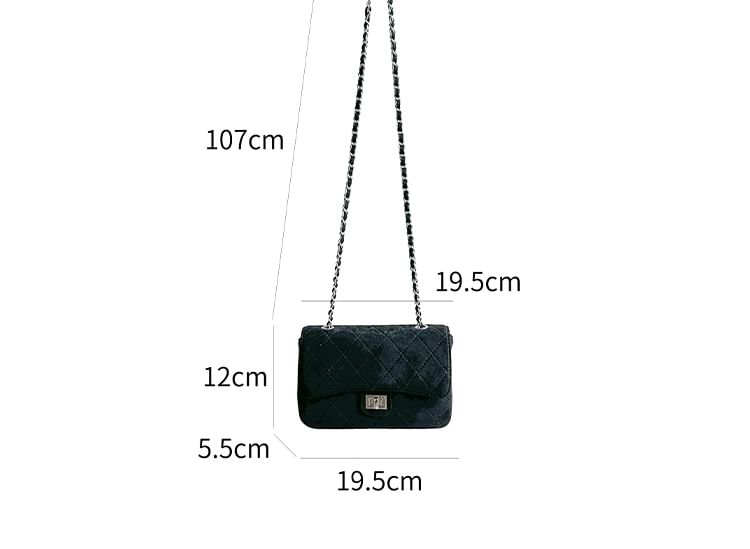 Chain Strap Quilted Flap Crossbody Bag
