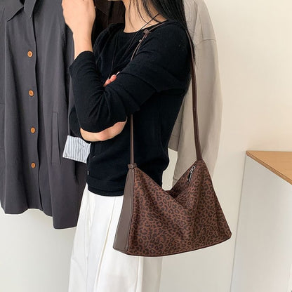 Leopard Print Faux Leather Crossbody Bag