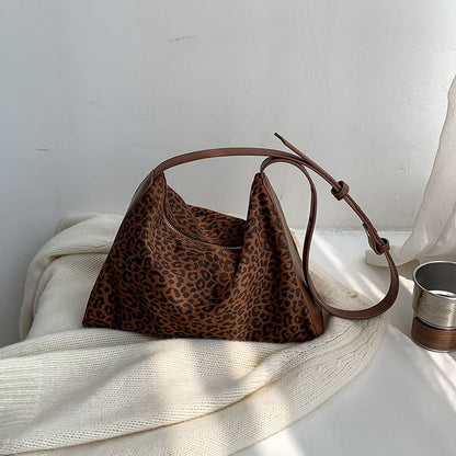 Leopard Print Faux Leather Crossbody Bag
