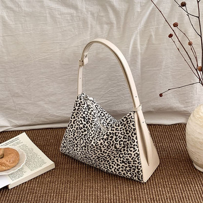 Leopard Print Faux Leather Crossbody Bag