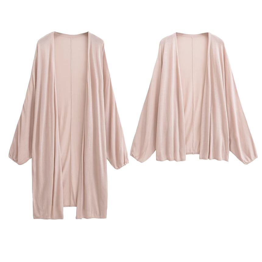 Open Front Solid Cardigan (Various Designs)