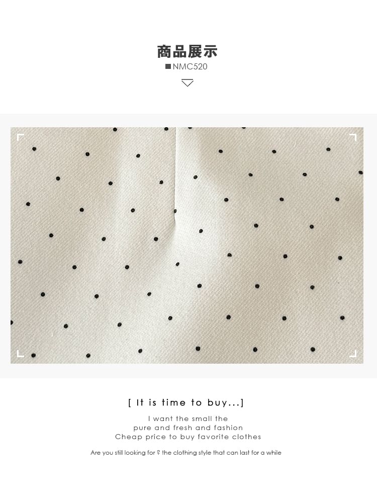 Lace-Hem Dotted Mini Skirt