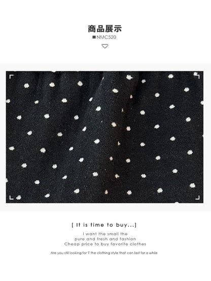 Ruffle-Hem Polka-Dot Mini Skirt