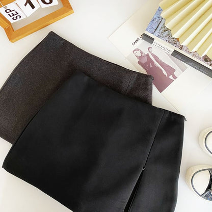 Low Waist Asymmetrical Flared Mini Skirt