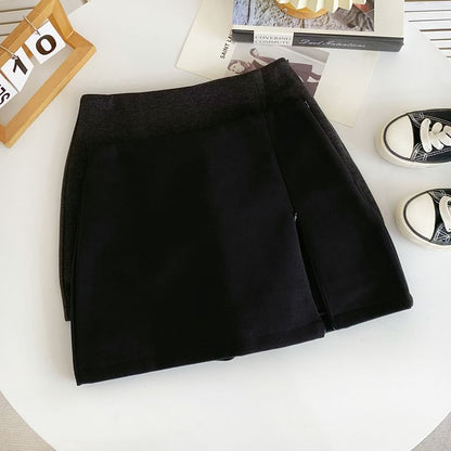 Low Waist Asymmetrical Flared Mini Skirt