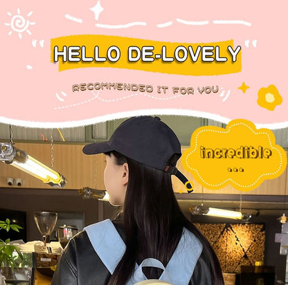 Lettering Applique Buckled Nylon Backpack / Bag Charm / Set