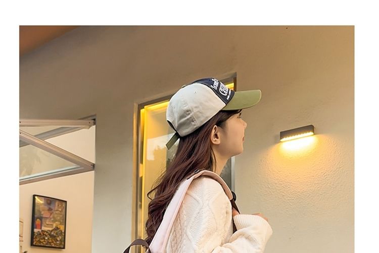 Lettering Applique Nylon Backpack / Bag Charm / Set