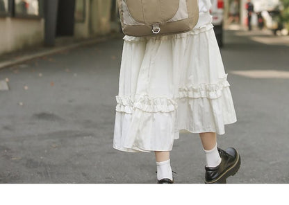 Lettering Nylon Backpack