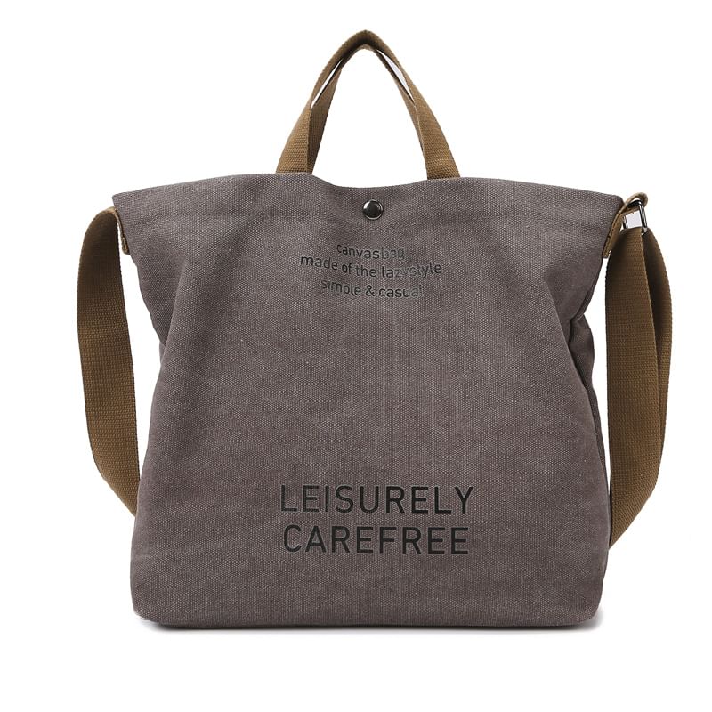 Lettering Canvas Tote Bag