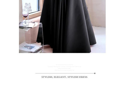 A-Line Plain One-Shoulder Evening Gown Sleeveless Bow