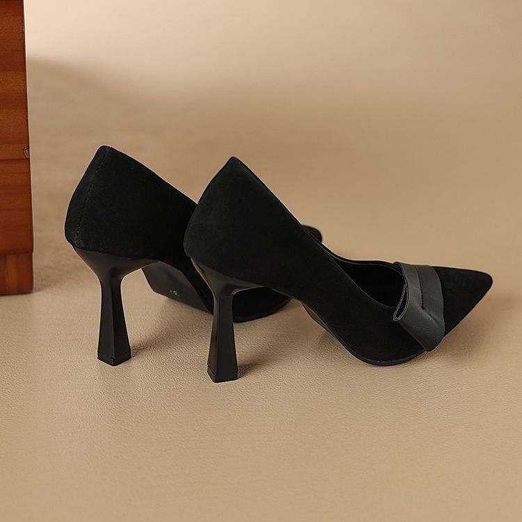 Pointed Toe Faux Suede Pumps