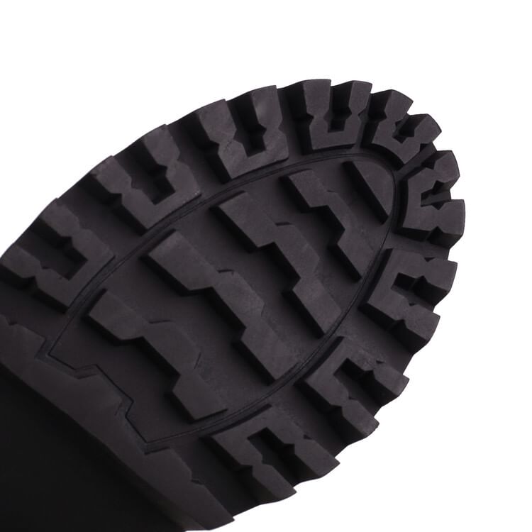 Platform Block Heel Mid Calf Boots