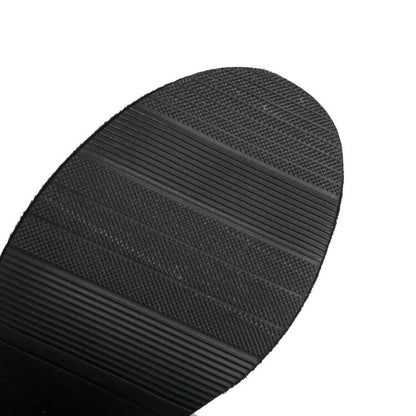 Platform Pom Pom Panel Fluffy Block Heel Mid Calf Boots