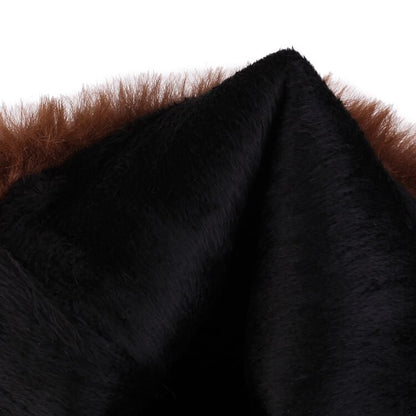 Platform Fluffy Panel Faux Suede Lace Up Knee High Boots