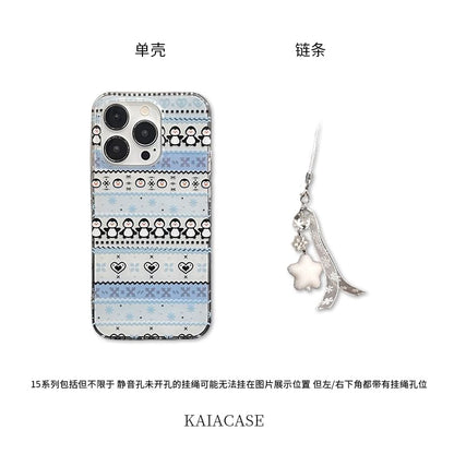 Set / Penguin Charm Phone Case