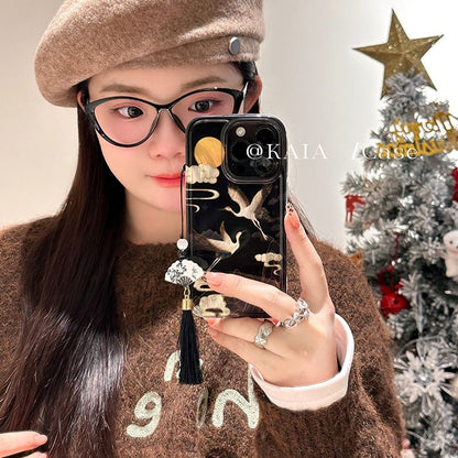 Crane Phone Case / Tassel Charm / Set