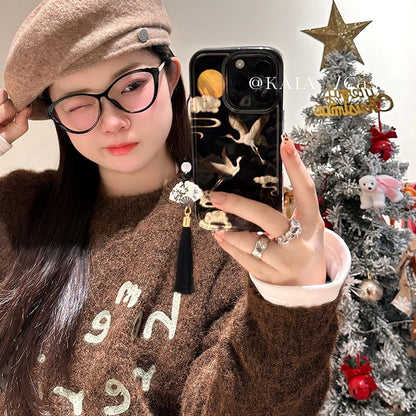 Crane Phone Case / Tassel Charm / Set