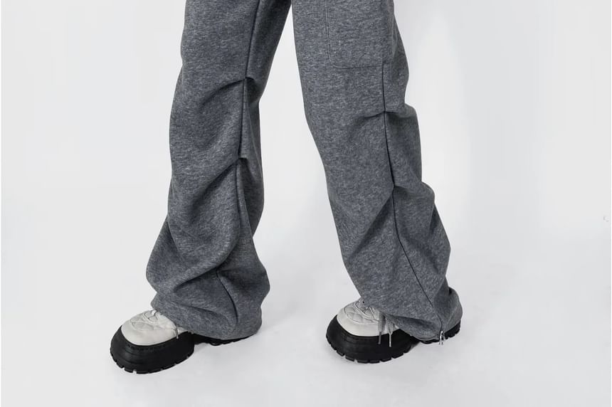 Drawstring Waist Loose Fit Cargo Sweatpants