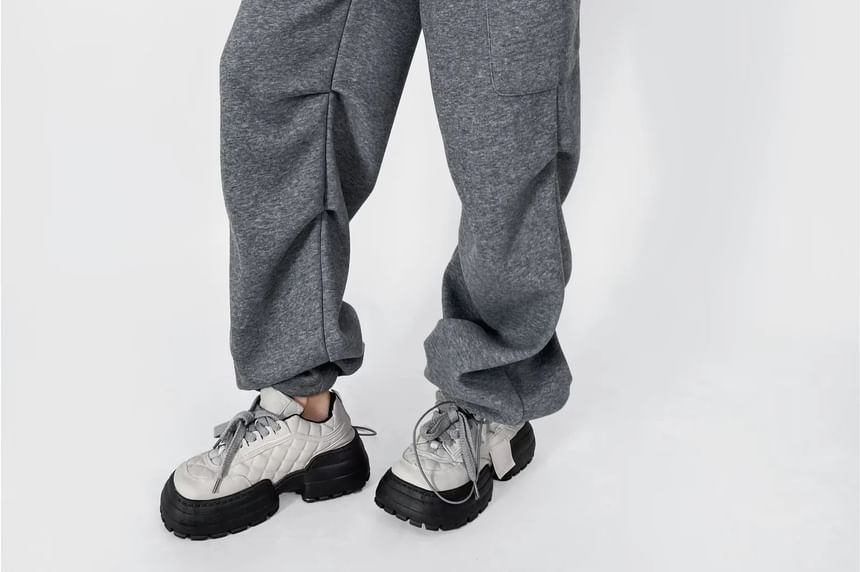 Drawstring Waist Loose Fit Cargo Sweatpants
