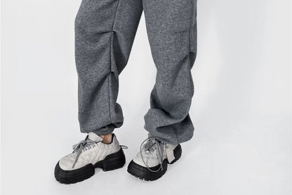 Drawstring Waist Loose Fit Cargo Sweatpants