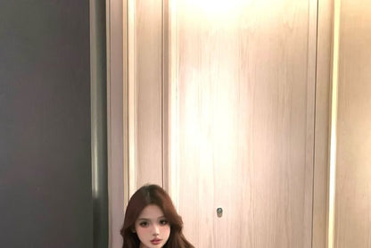 Patterned Mesh Panel Strappy Camisole Top / High Waist Plain Mini Pencil Skirt / Faux Fur Jacket