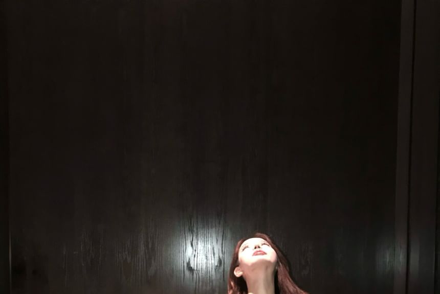 Patterned Mesh Panel Strappy Camisole Top / High Waist Plain Mini Pencil Skirt / Faux Fur Jacket