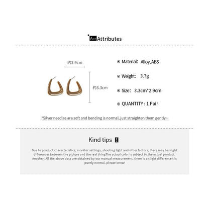 Geometric Alloy Hoop Earring