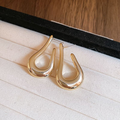 Geometric Alloy Hoop Earring