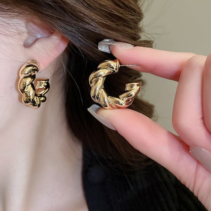 Plain Alloy Hoop Earring (Various Designs)