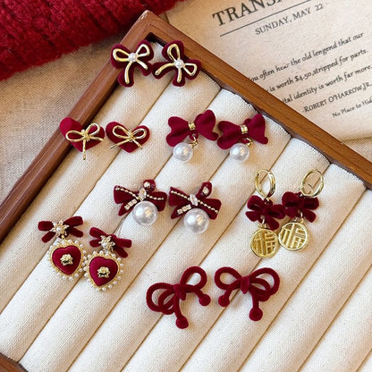 (Various / Bow Stud Dangle Drop Designs) Earring