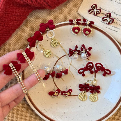 (Various / Bow Stud Dangle Drop Designs) Earring