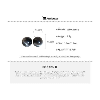 Earring Bead Stud Heart / Alloy