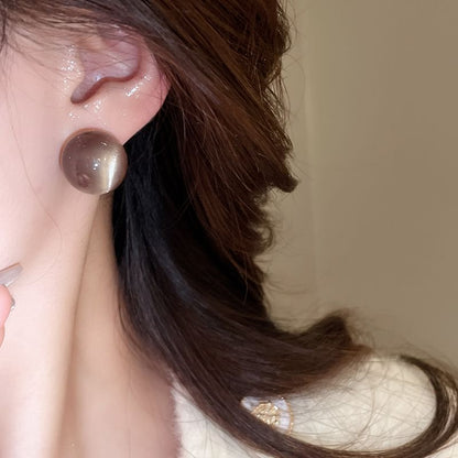 Earring Bead Stud Heart / Alloy