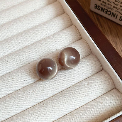 Earring Bead Stud Heart / Alloy