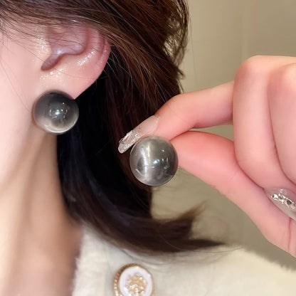 Earring Bead Stud Heart / Alloy