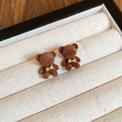 / Bear Drop Earring Stud Bow