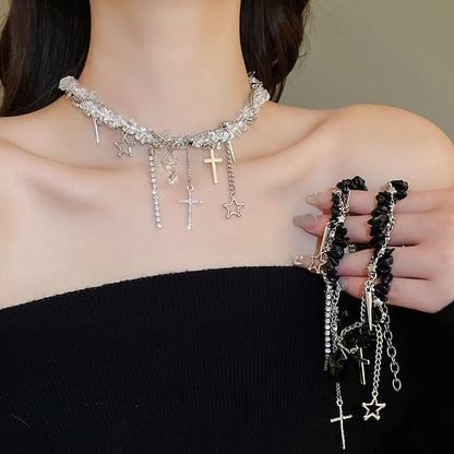 CZ Rhinestone Pendant Necklace