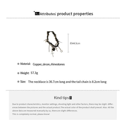 CZ Rhinestone Pendant Necklace