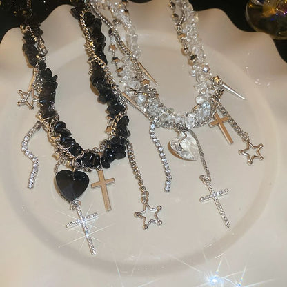 CZ Rhinestone Pendant Necklace