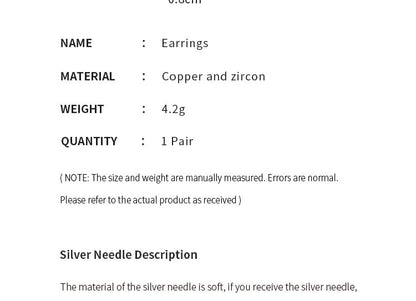 CZ Snowflake Drop Earring