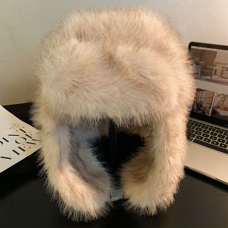 Plain Fluffy Trapper Hat