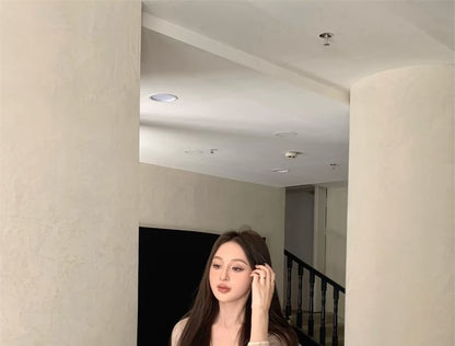 3/4 Sleeve V-Neck Plain Crop Cardigan / Lace Cami Top / Mid Rise Plain Shorts