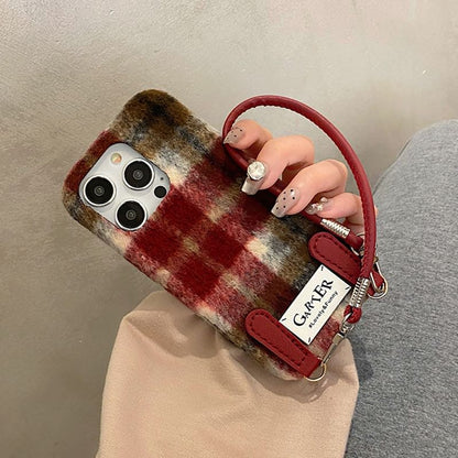Plaid Strap Phone Case