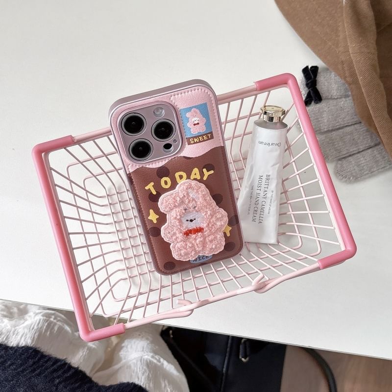 Bear Embroidered Phone Case