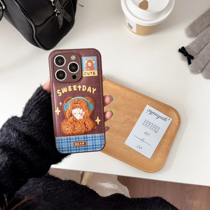 Bear Embroidered Phone Case