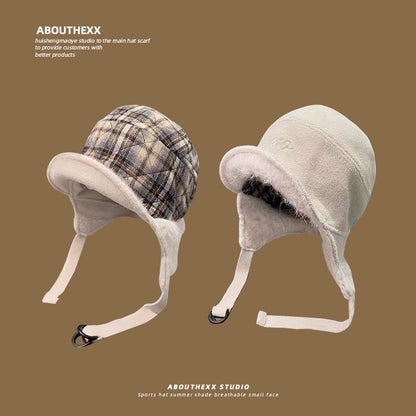 Faux Fur Plaid Trapper Hat