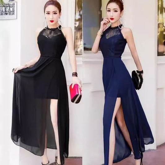 Sleeveless Chiffon A-Line Evening Gown