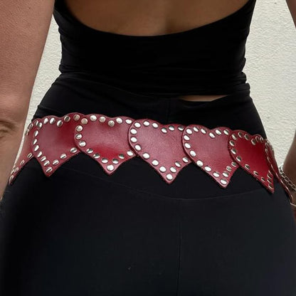 Belt Studded Heart-Shaped